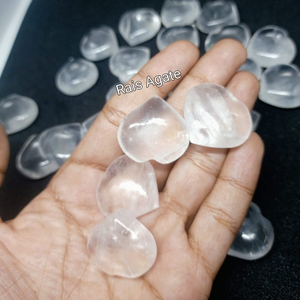 ขายส่งควอตซ์ใสหัวใจเล็กหินคริสตัลธรรมชาติหัวใจขัดกระเป๋าอ้วนหินหัวใจสําหรับการรักษาและการทําสมาธิเรกิ - Product Image 3