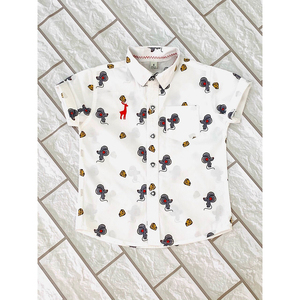 เสื้อเชิ้ตแขนสั้นปักสำหรับเด็กชุดเสื้อผ้าเด็กผู้ชาย - Product Image 1