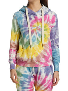 Nouvelle vente directe d'usine femmes meilleure qualité Tie Dye sweats à capuche imprimés respirant à manches longues à capuche - Product Image 3
