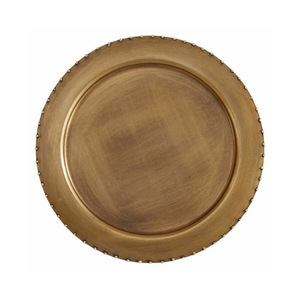 Plaque de chargeur décorative ronde nickelée Look moderne arrivée fraîche plaque de bordure de concepteur en métal de la plus haute qualité et plat - Product Image 6