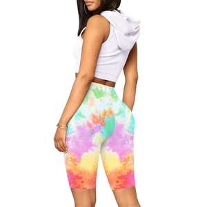 New Arrival Women Summer Wear Premium Quality Cheap Tie Dye Shorts - Product Image 4