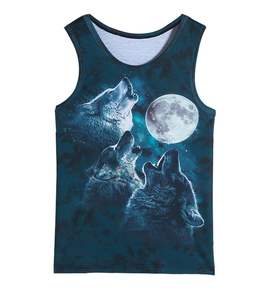 Camiseta sin mangas con impresión por sublimación personalizada, chaleco para exteriores, 100% poliéster, absorbe la humedad - Product Image 5