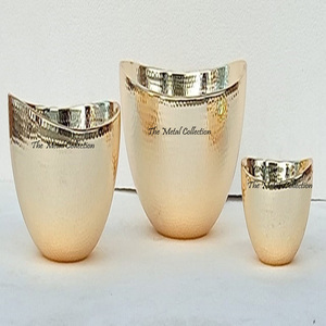 Bol de service à trempette élégant pour la maison, hôtel, fête de mariage, décor de plat à frites et à trempette, couleur or, bols de service en métal au design moderne - Product Image 1