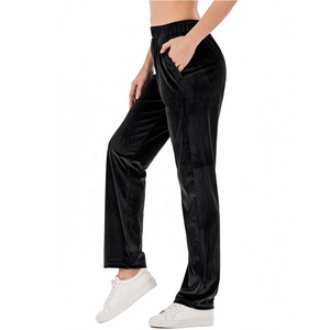 PIHA SPORTS Women's Polyester/Cotton 2 in 1 Autumn Sporty <b>Velour</b> Velvet <b>Jumpsuit</b> Onesie Long Sleeve Zip Casual Jogger - Product Image 4