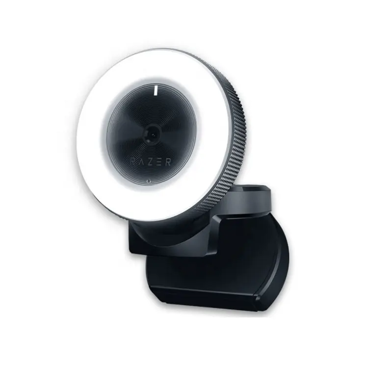 Razer Kiyo 1080P 4MP HD Desktop Streaming Kamera Webcam dengan Multi langkah Cincin Lampu Lampu untuk Tik Tok live Streaming Hitam
