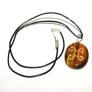Mayorista de Colgantes con Símbolo del Signo Zodiacal de Ojo de Tigre: Colgantes con Símbolo del Signo Zodiacal de Ojo de Tigre en Venta - Product Image 1