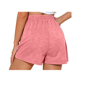 Pantalones cortos de chándal para correr personalizados para mujer con botón y decoración de flores al por mayor nueva colección en oferta - Product Image 4