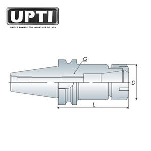 ระบบเครื่องมือไฟฟ้าคุณภาพสูงระดับมืออาชีพ หัวจับสปริง ER Collets ผลิตจากเหล็กไต้หวัน รุ่น UPTI HWER08-060M - Product Image 2