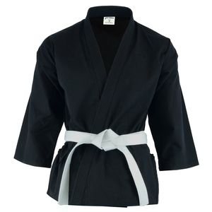 Uniforme de Karate de algodón pesado, artes marciales, color negro, 12 oz - Product Image 2