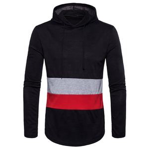 Sweat à capuche pour homme Gym Fitness couleur bloc personnalisé haute qualité broderie logo imprimé conception décontracté vierge Sports d'hiver homme sweats à capuche - Product Image 1