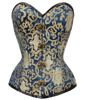 Corsets sur mesure à couvrance complète pour femmes grandes tailles, gaines amincissantes avec décoration à sequins boutonnée, en tissu popeline 100% coton respirant