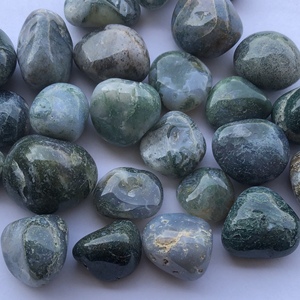 หินมอสอาเกตธรรมชาติขนาด 10 มม. 20 มม. 30 มม. รูปทรงหยดน้ำเรียบเนียน  รับรองโดย IGI สำหรับการสร้างสรรค์เครื่องประดับ ราคาขายส่งต่อกิโลกรัม - Product Image 3
