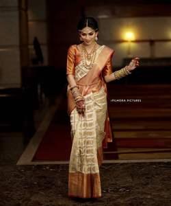 Banarasi soie nouveau Designer Sarees avec chemisier non cousu pièce prix le plus bas nouveauté tenue de fête mariage indien Alphanumero - Product Image 2