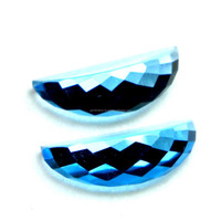 GEMFORTE INC Topaze bleue suisse naturelle de qualité supérieure, taillée en facettes, pierres précieuses pour la fabrication de bijoux DIY, qualité 3A, pierres de topaze bleue suisse