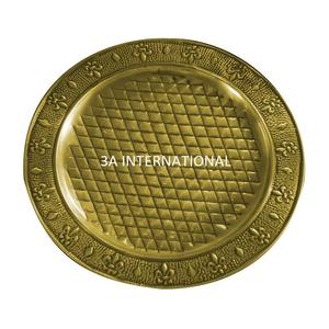 Plat de service de luxe fait main pour restaurant, cuisine, traiteur, finition antique, assiettes de service de cuisine - Product Image 1