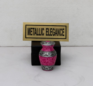 Prix de gros Urnes funéraires en métal de haute qualité personnalisées Urne funéraire souvenir funéraire pour cendres avec boîte en velours - Product Image 5