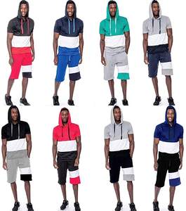 Conjunto Deportivo Informal de 2 Piezas para Hombre, Estilo Hip Hop, Sudadera con Capucha de Manga Corta y Pantalones Cortos, para Correr, Trotar, Verano, 100% Algodón - Product Image 6