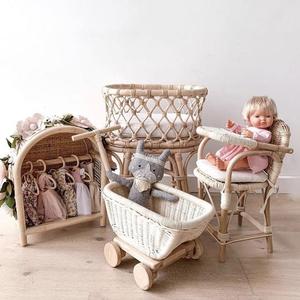 Joli chariot en rotin pour enfants - Product Image 4