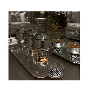 Recipiente para Calentar Comida de Acero Inoxidable Martillado, Calidad Superior, Forma Personalizada, Color Plateado - Product Image 2