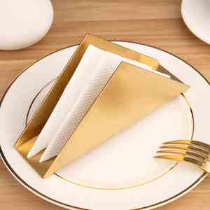 Porte-serviettes carré en métal noir fabriqué en inde, vente en gros, volume de haute qualité, conception personnalisée, utilisation au Restaurant, de mariage - Product Image 5