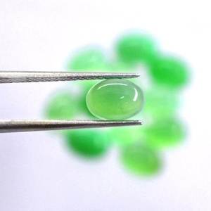 10mm 12mm 14mm Piedra de crisoprasa natural Cabujones calibrados con parte posterior plana ovalada Proveedor suelto Comprar ahora Precio al por mayor Tienda en línea - Product Image 1