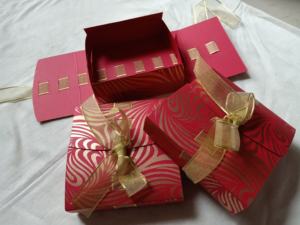 Cajas cubiertas de tela de brocado de seda - Product Image 5