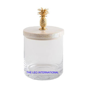 Ensemble de 2 boîtes en verre transparent, en fer et en aluminium, design circulaire, pour thé, café, épices, étanches - Product Image 3