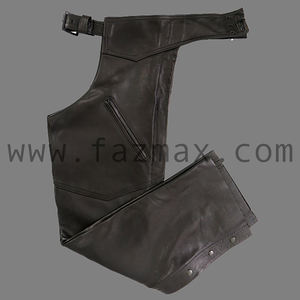 PANTALON EN CUIR PERSONNALISÉ MOTO STYLE UNI CHAP NOIR MARRON VÊTEMENTS DE SPORT - Product Image 6