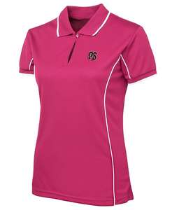 Mesdames personnalisées pour polo avec passepoil contrasté et panneau Vêtements de travail tricotés avec bord de manche contrasté pour le sport et le travail - Product Image 6
