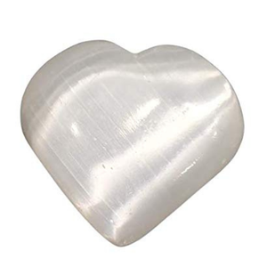 คริสตัลSeleniteหัวใจสำหรับการล้างพลังงานและการทำสมาธิจักระหินบำบัด - Product Image 1