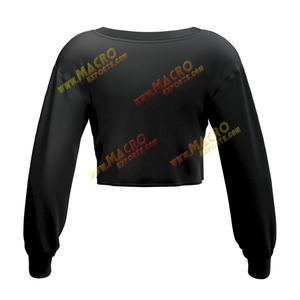 Women Autumn Gym Wear Fitness Thick Workout <b>Elastic</b> <b>Hem</b> Cotton Cropped <b>Top</b> Hoodie for Active and Casual Comfort - Product Image 5