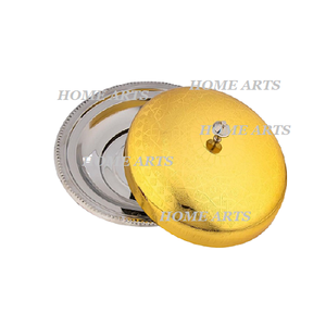 จานเนยทุบทองเหลืองทำด้วยมือคุณภาพสูงจานเสิร์ฟเนยรูปทรงกลม - Product Image 5