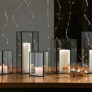 Ensemble de bougeoirs en verre avec cadre en laiton pour la décoration de table de mariage, centre de table, décoration de mariage de luxe - Product Image 6