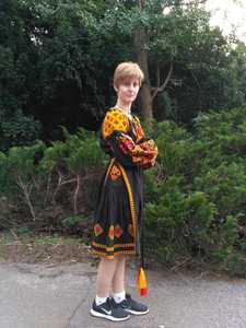 Ukrainian Embroidered Boho Fashion Trendy Pretty Lady Wedding Dress Custom Made Bohemian Women Kaftan Robe Tassel Tie Decor - Product Image 5