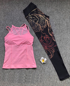Conjunto de mallas y camisa deportiva para mujer, traje de yoga, diseño personalizado, conjuntos deportivos e informales, nuevo estilo - Product Image 2
