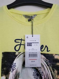 Marca de gama alta de verano para niñas, ropa de punto informal para niños, Camisetas estampadas de manga corta teñidas, cuello redondo para exteriores, Bangladesh - Product Image 3