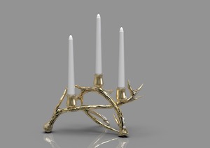 Hot Vantage Modern Fancy New Design Premium Fundición de aluminio Diseño único Soporte de vela con 3 velas y soporte de vela plegable - Product Image 4