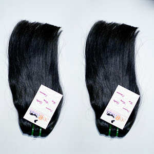 Paquete de cabello doble estirado sin procesar alineado de cutícula de alta calidad, extensiones de cabello humano de precio al por mayor indio, cabello de templo crudo - Product Image 5