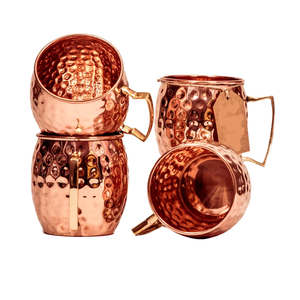 Tazas de mula de Moscú de cobre puro de buena calidad, taza de mula de Moscú martillada de 550 ml de fabricante indio - Product Image 3