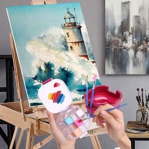 Nettoyeur de bassin de brosse de <span class=keywords><strong>peinture</strong></span> en plastique pliable avec organisateur de porte-brosse de <span class=keywords><strong>palette</strong></span> <span class=keywords><strong>humide</strong></span> pour aquarelle et <span class=keywords><strong>peinture</strong></span> à l'huile - Product Image 5