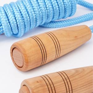 Cuerda de Saltar de Algodón de 20 mm de Largo al por Mayor, Cuerda de Saltar de Madera para Ejercicio, Cuerda de Cáñamo con Mango de Madera Profesional Personalizada para Fitness - Product Image 2