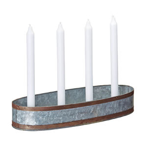 Portavelas de Metal Galvanizado Vintage, Decoración del Hogar, Hecho a Mano, Chaman India - Product Image 6