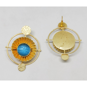 ต่างหูหมุดห่วงหินสำหรับผู้หญิงและเด็กผู้หญิง,แบบแฮนด์เมดยอดนิยม - Product Image 2