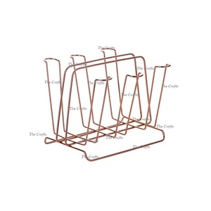 Portavasos de Metal dorado pulido y portavasos de vidrio de tamaño y forma personalizados para accesorios de mesa - Product Image 5