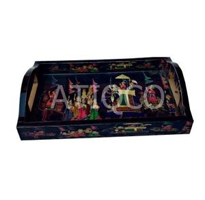 Dernier plateau de service moderne en bois nacré | Plateaux en nacre pour restaurants, hôtels et décoration intérieure - Product Image 2