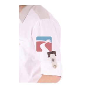 Chemises en popeline blanches à carreaux vintage 100 % coton à manches longues avec boutons en corne pour hommes et femmes, idéales pour l'été et les fêtes d'Oktoberfest (vente en gros) - Product Image 3