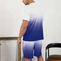 Conjunto Deportivo de Verano para Hombre, de Alta Calidad, Transpirable, 100% Algodón, Manga Corta, Estampado Digital, Dos Colores, Estilo Casual para Exteriores
