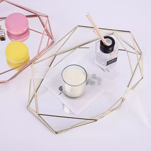 Organizador de joyas de oro moderno, caja de almacenamiento de vidrio y latón, logotipo personalizado, decoración del hogar, Material de PC para estilo INS - Product Image 3