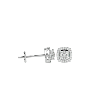 Pendientes de Diamantes Redondos de 0.60 TCW |   Pendientes de oro de 14 quilates con cierre de rosca, color GH, claridad I1 |   Regalo de Joyería Fina de Lujo para Mujer - Product Image 3