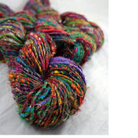 Custom Made Eco-Friendly Hand Knitting Sari Silk Yarns Recycled Fiber Melange Style Custom Sizes Colors for Yarn Fiber Stores